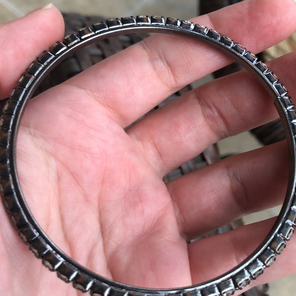 Rhinestone Bangle Bracelet - image 6